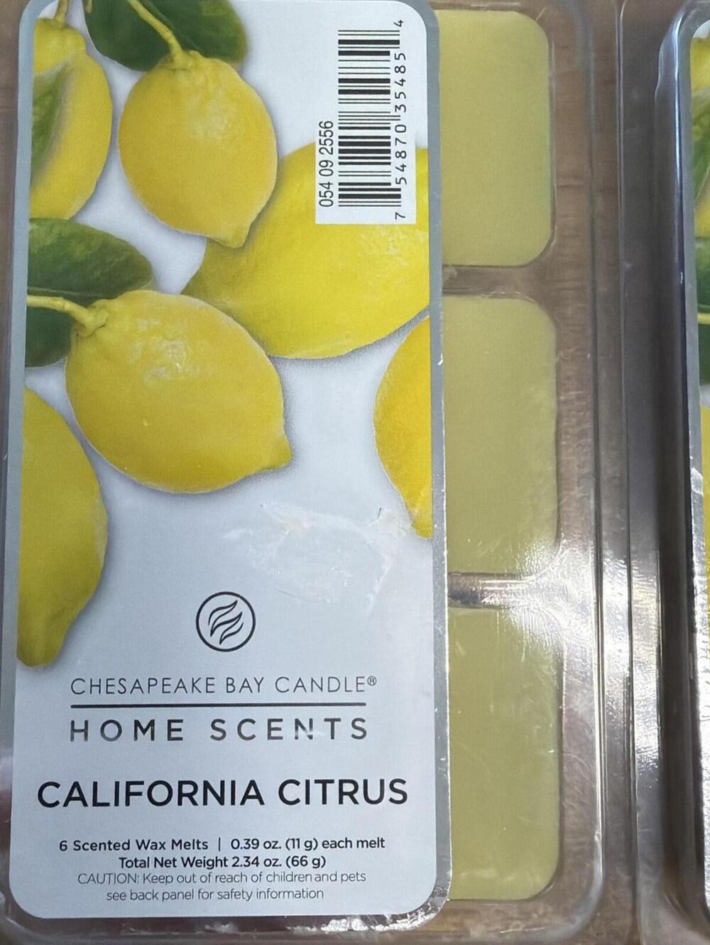 Chesapeake Bay Candle Scented Wax Melts, California Citrus, Set of 2 Packs - Picture 2 of 4